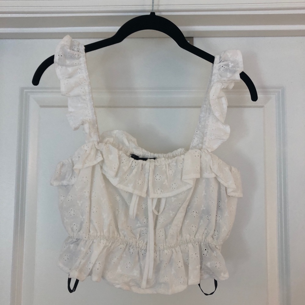 Eyelet crop top